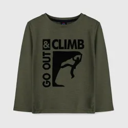 Детский лонгслив хлопок Go out and climb