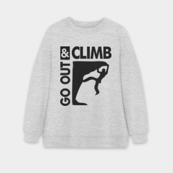 Женский свитшот oversize без начеса хлопок Go out and climb