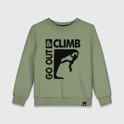 Детский свитшот хлопок Go out and climb