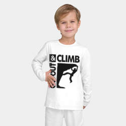 Детская пижама с лонгсливом хлопок Go out and climb - фото 2