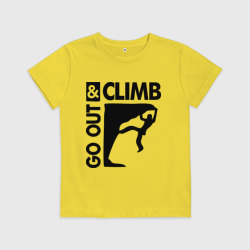 Детская футболка хлопок Go out and climb