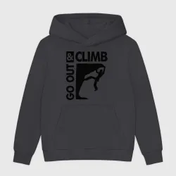 Мужская толстовка без начеса хлопок Go out and climb