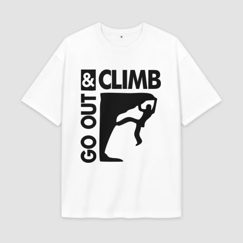 Мужская футболка Oversize хлопок premium Go out and climb