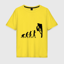 Мужская футболка хлопок Oversize Эволюция альпиниста