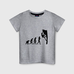 Детская футболка хлопок Эволюция альпиниста