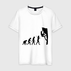 Мужская футболка хлопок Эволюция альпиниста