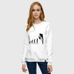 Женский свитшот хлопок Эволюция альпиниста - фото 2