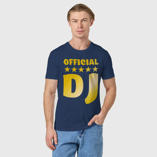 Мужская футболка хлопок Official DJ золото - фото 3