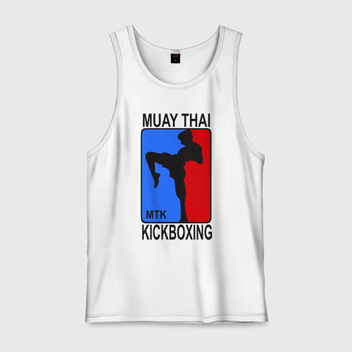 Мужская майка хлопок Muay Thai Kickboxing, цвет белый