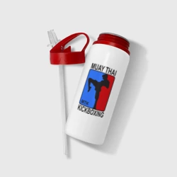 Бутылка для воды с трубочкой Muay Thai Kickboxing - фото 2