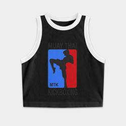 Женская укороченная майка-топ хлопок Muay Thai Kickboxing
