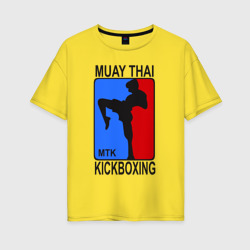 Женская футболка хлопок Oversize Muay Thai Kickboxing