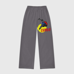 Женские брюки oversize без начеса хлопок Спорт самбо