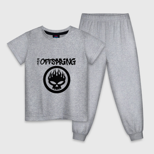 Детская пижама хлопок The Offspring classic logo, цвет меланж