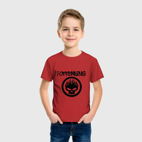 Детская футболка хлопок The Offspring classic logo, цвет красный - фото 3