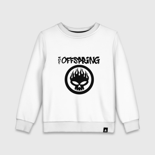 Детский свитшот хлопок The Offspring classic logo, цвет белый