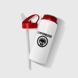 Бутылка для воды с трубочкой The Offspring classic logo - фото 2