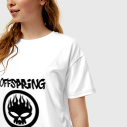 Женская футболка хлопок Oversize The Offspring classic logo - фото 2