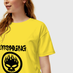 Женская футболка хлопок Oversize The Offspring classic logo - фото 2