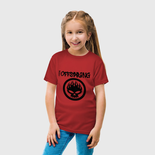 Детская футболка хлопок The Offspring classic logo, цвет красный - фото 5