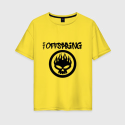 Женская футболка хлопок Oversize The Offspring classic logo