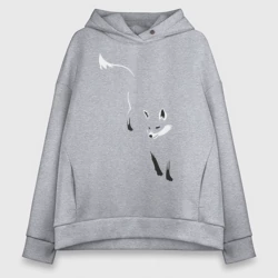 Женское худи Oversize хлопок Лиса