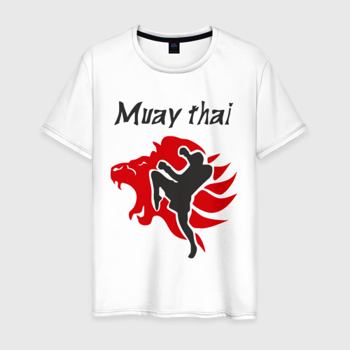 Мужская футболка хлопок Muay thai, цвет белый