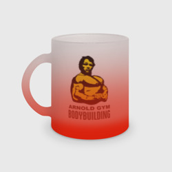 Кружка матовая стеклянная Arnold bodybuilding