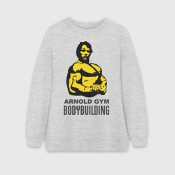 Женский свитшот oversize без начеса хлопок Arnold bodybuilding