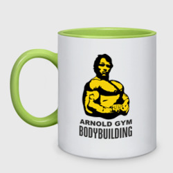 Кружка двухцветная Arnold bodybuilding