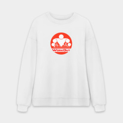 Мужской свитшот oversize без начеса хлопок WorkOut vrc