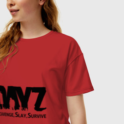 Женская футболка хлопок Oversize DayZ - фото 2