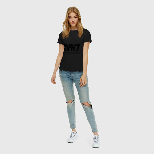 Женская футболка хлопок DayZ, цвет черный - фото 5