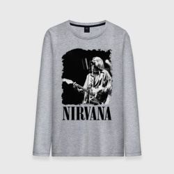 Мужской лонгслив хлопок nirvana kurt cobain