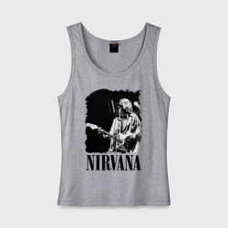 Женская майка хлопок nirvana kurt cobain