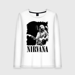 Женский лонгслив хлопок nirvana kurt cobain