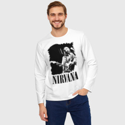 Мужской лонгслив oversize хлопок nirvana kurt cobain - фото 2