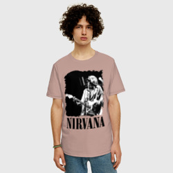 Мужская футболка хлопок Oversize nirvana kurt cobain - фото 2