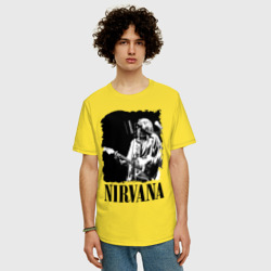 Мужская футболка хлопок Oversize nirvana kurt cobain - фото 2