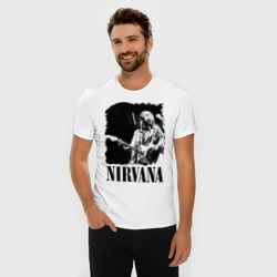 Мужская футболка хлопок Slim nirvana kurt cobain - фото 2