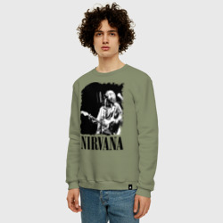 Мужской свитшот хлопок nirvana kurt cobain - фото 2