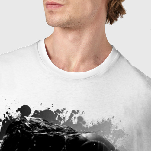 Мужская футболка хлопок slipknot corey taylor, цвет белый - фото 6