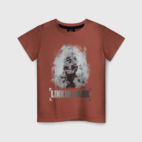 Детская футболка хлопок Linkin Park, цвет кирпичный