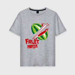 Женская футболка хлопок Oversize Fruit Ninja