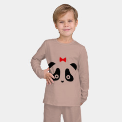Детская пижама с лонгсливом хлопок Панда женская - фото 2