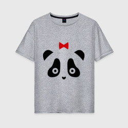 Женская футболка хлопок Oversize Панда женская