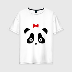 Женская футболка хлопок Oversize Панда женская