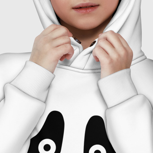 Детское худи Oversize хлопок Панда мужская, цвет белый - фото 7