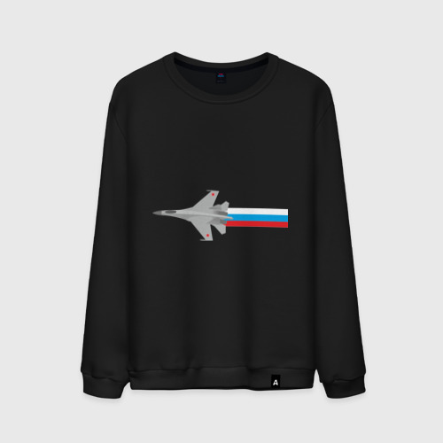 Мужской свитшот хлопок Су - 35, цвет черный