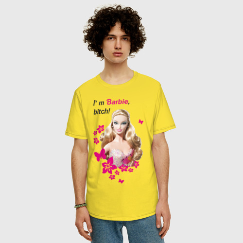 Мужская футболка хлопок Oversize I\'m Barbie, bitch - фото 3